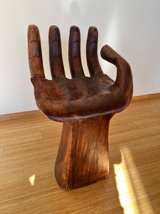 Pedro Friedeberg "Hand Chair" Design hand chair sculpture – Stools, Wood (photo 9 of 22)