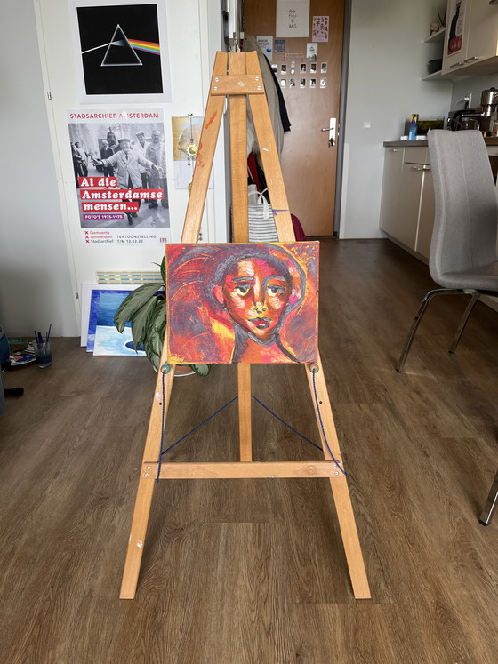 Image 1 of Abstract face canvas painting