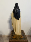 Groot Antiek Gipsen Beeld H. Theresia 63 cm