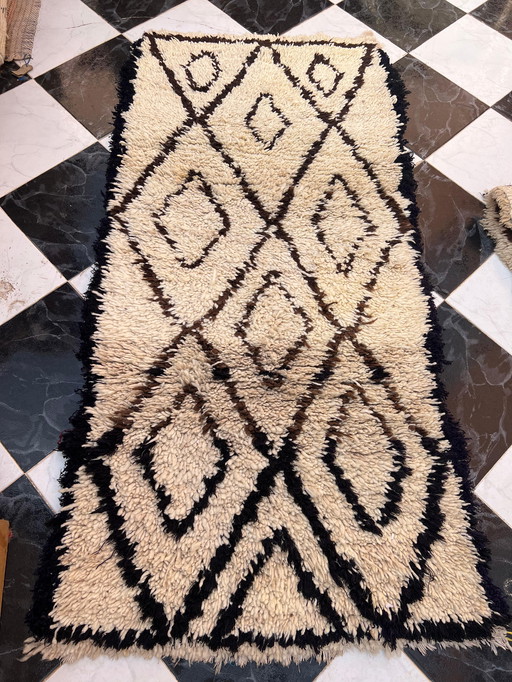 Vintage Berber rug, Moroccan carpet 174x82 cm