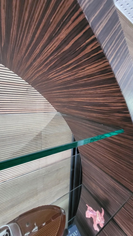 Roche Bobois OMEGA – Daniel Rode – Libreria circolare in impiallacciatura wengé – Librerie, Vetro, Legno (photo 9 of 9)
