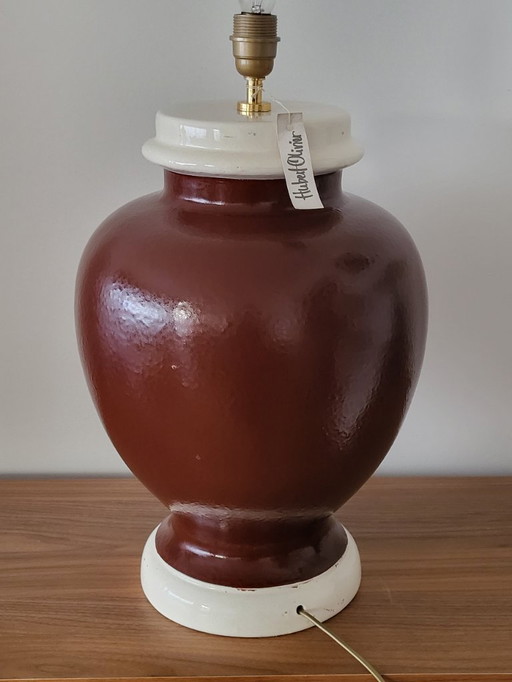 Grote keramische lamp van Hubert Olivier, Frankrijk