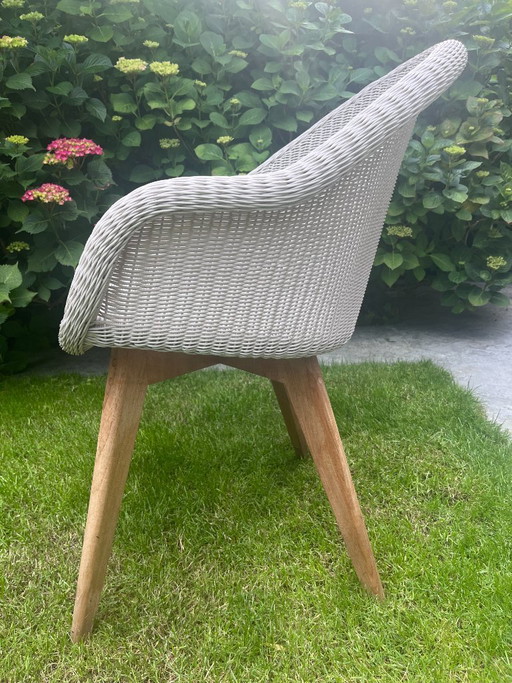6 Prachtige Vincent Sheppard terrasstoelen (Old Lace / Teak)