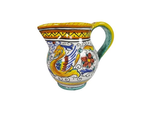 Deruta - Majolica - hand-painted - spouted jug - Italy - 60s