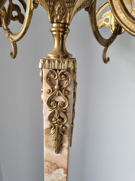 Image 1 of Hollywood Regency marble coat rack