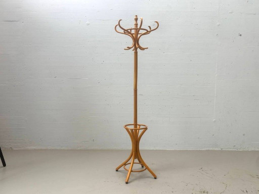 Perchero Vintage de Madera Curvada, Años 70 – kapstokken, Wood