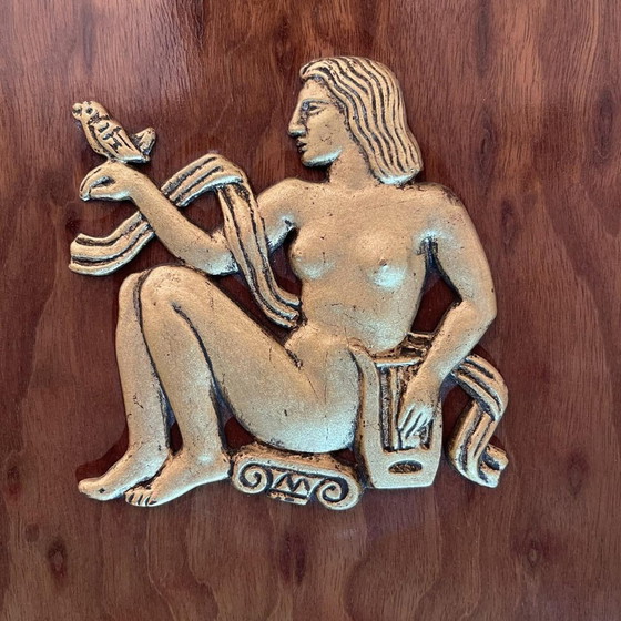 Buffet bas ou Bar Art Déco en Placages, Bronze et Ferronnerie, années 1930-1940 – De Coene, Wood, Art Deco (photo 3 of 18)
