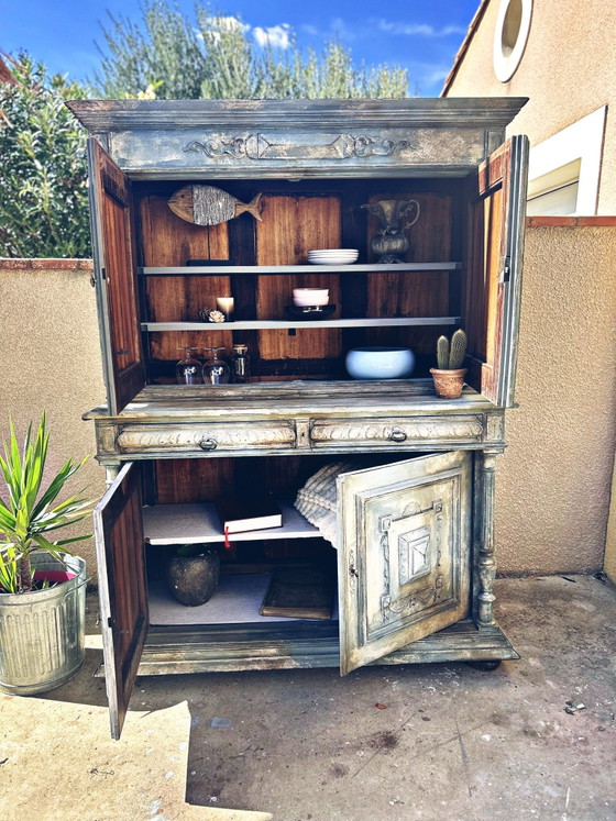 Antieke Buffetkasten met Toscaanse patina – Hout (photo 11 of 15)