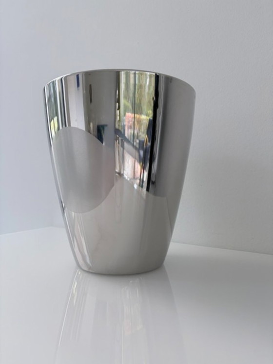 Vaso moderno in metallo, color argento, Ikea, Vasi, rvs, Argentato (foto 4 di 9)