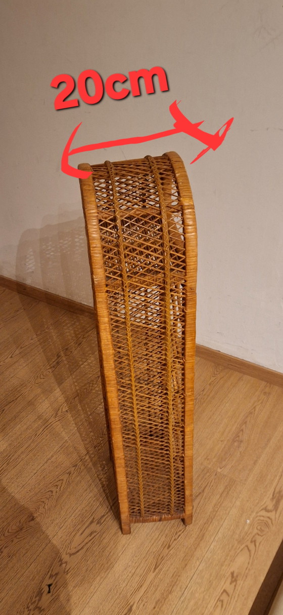 Portabottiglie Vintage Mid-Century in Rattan (per 10 bottiglie) – Wicker, Bamboo (photo 2 of 10)
