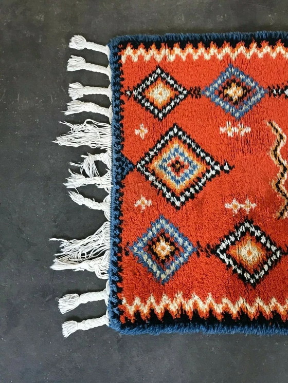 Image 1 of 60s 70s runner Carpet Rug Space Age Flower Power Design 60s 70s