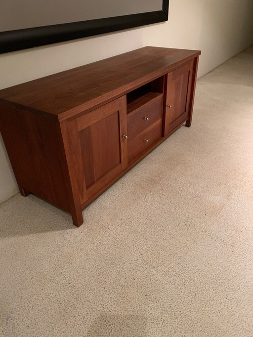 Cherry dresser cabinet with matching coffee table