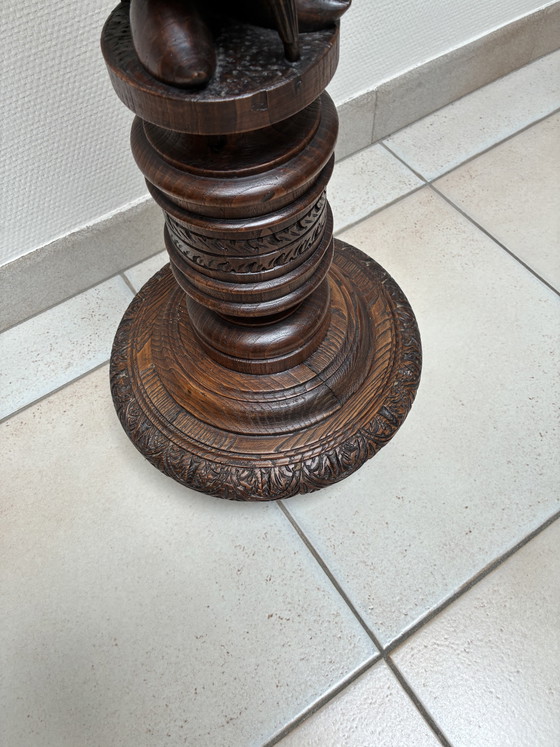 Antiker französischer Pflanzenständer aus Kastanienholz, datiert aus den 1930er Jahren – Pflanzentisch, Wood (photo 3 of 7)