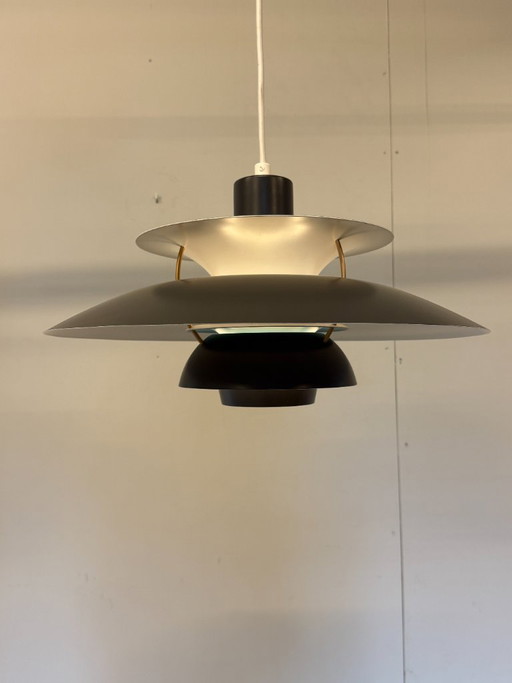 Louis Poulsen PH5 - Poul Henningsen - Gris foncé, turquoise, blanc – hanglampen, Metal, Aluminium (photo 2 of 13)