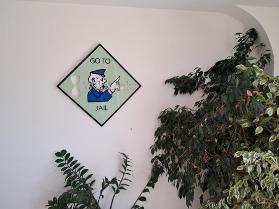 Image 1 of HARISSART - Monopoli, vai in prigione - Litografia su alluminio