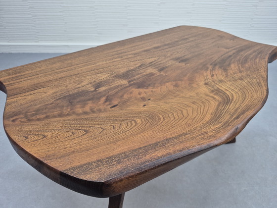 Vintage Bijzettafel Eiken. Brutalist/Wabi Sabi Plantentafel. – Wood (photo 11 of 11)