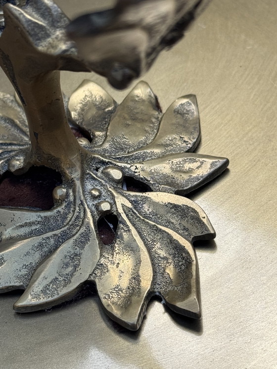 Image 1 of 🕯️ Bronzen Art Nouveau tweearmskandelaar | handgegoten, massief, authentieke patina | 1890–1920