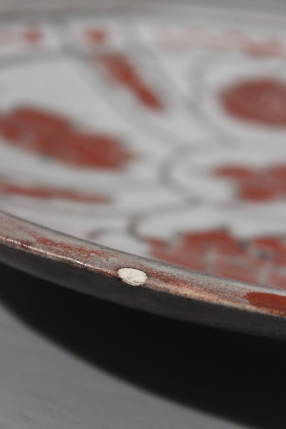 Image 1 of Alain Maunier en Vallauris - Gran plato decorativo de pared con decoración de óxido, años 60