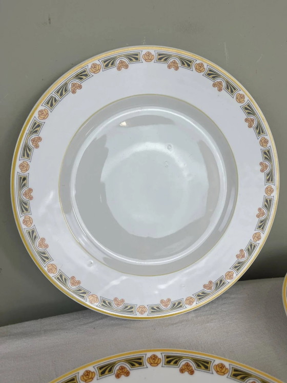 4 Art Deco Speiseteller – Geschirr, Porcelain (photo 3 of 7)