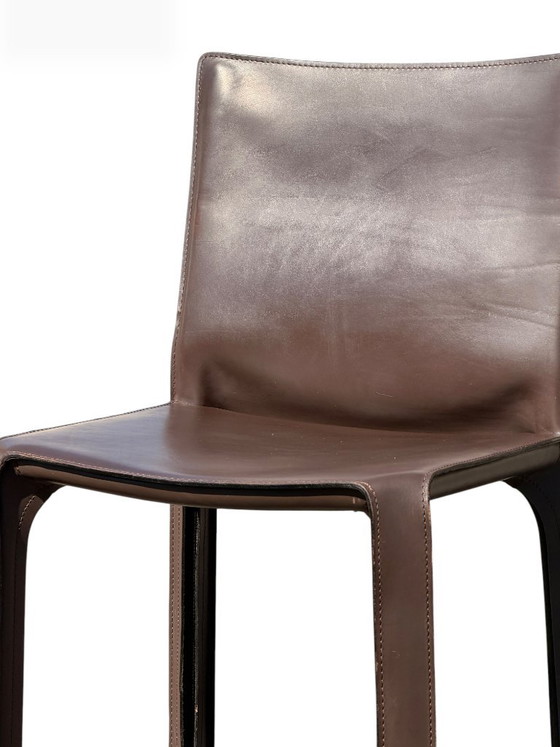 Sedia CAB 412 di Mario Bellini per Cassina, pelle sella marrone – Sedie da pranzo, Leather (photo 7 of 14)