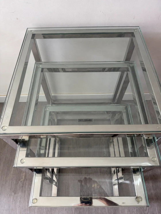 Chrome Mimi set mid-century Scandinavisch design bijzettafels – Salontafels, Metal, Scandinavian (photo 5 of 8)