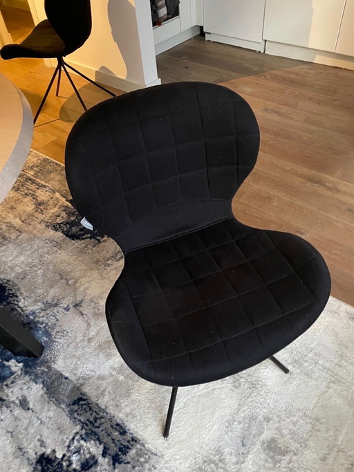 4x Zuiver OMG chairs - black - good condition