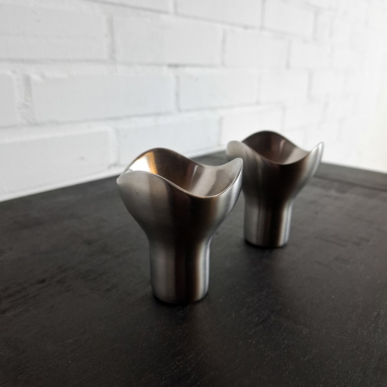 Image 1 of 2x Bloom candlesticks Helle Damkjaer for Georg Jensen
