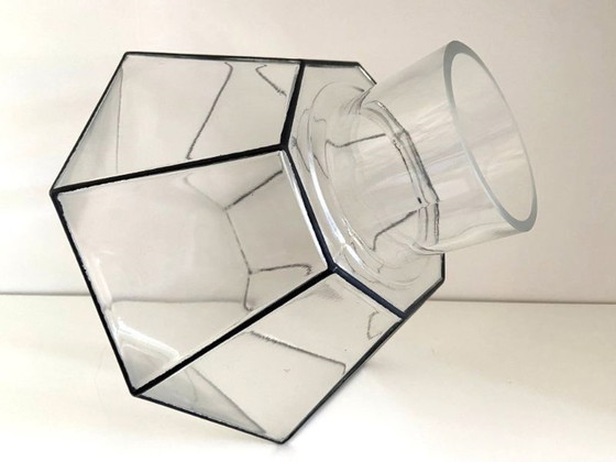 Image 1 of Lampada da soffitto vintage con paralume a globo in vetro, prodotta a Glashütte, Limburgo, Germania, nel 1960.