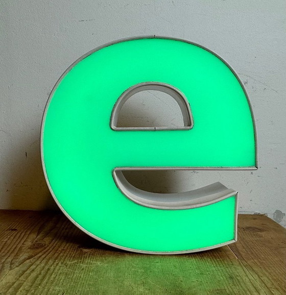 Image 1 of Vintage Illuminated Letter E , 1980s