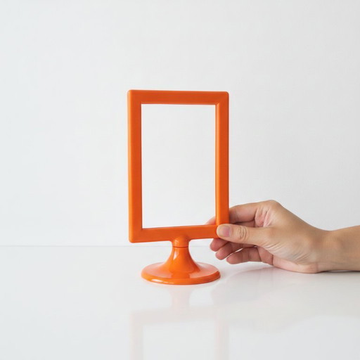 Vintage IKEA TOLSBY Funky Fotolijst – Oranje. Ontworpen door Henrik Preutz