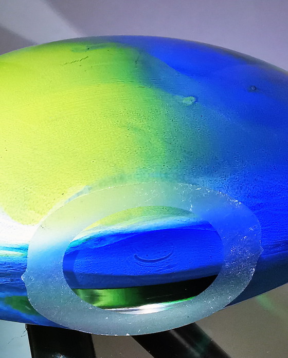 Image 1 of Verre d'art Hoglund, vase Ellips, années 1980