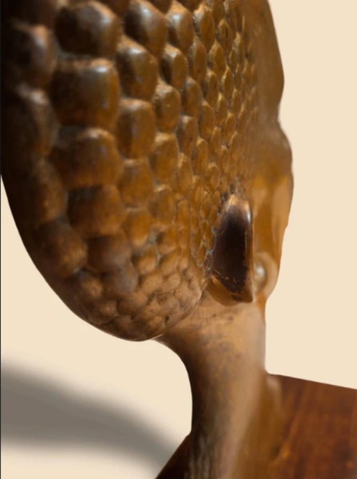 Vintage-Bronzestatue eines afrikanischen Mannes