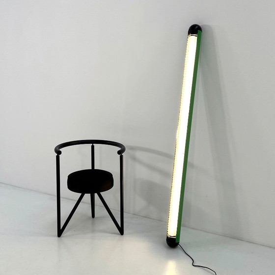 Image 1 of Green Tube Neon Lamp, 1980s