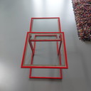Set di 2 tavolini laterali anni '80