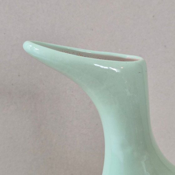 Image 1 of BELANGRIJKE VAAS UIT DE JAREN 60, KANVORMIG, RICARD KERAMIEK, CELADON KLEUR, JAREN 60