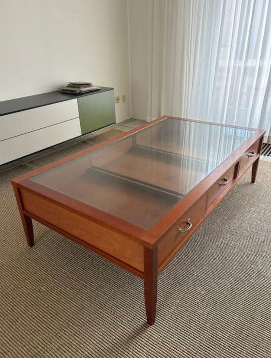 Image 1 of Mesa de centro Jan des Bouvrie con cristal y cajones | 160 cm