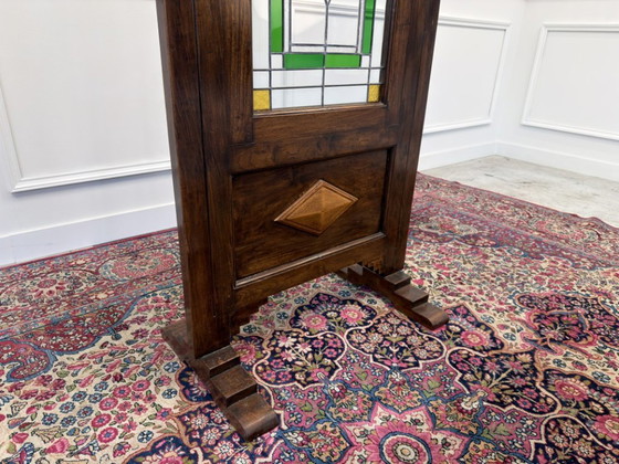 English Colonial Stained Glass Room Screen – Metal (photo 9 of 15)