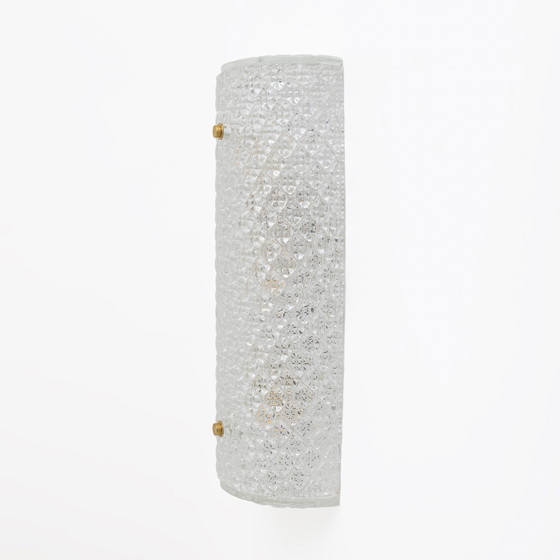 Image 1 of Coppia di applique da parete moderne in vetro di Murano italiano con texture