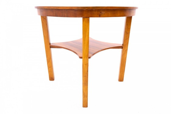 Image 1 of Runder Tisch im Art-Deco-Stil aus der Zeit um 1950, Polen.