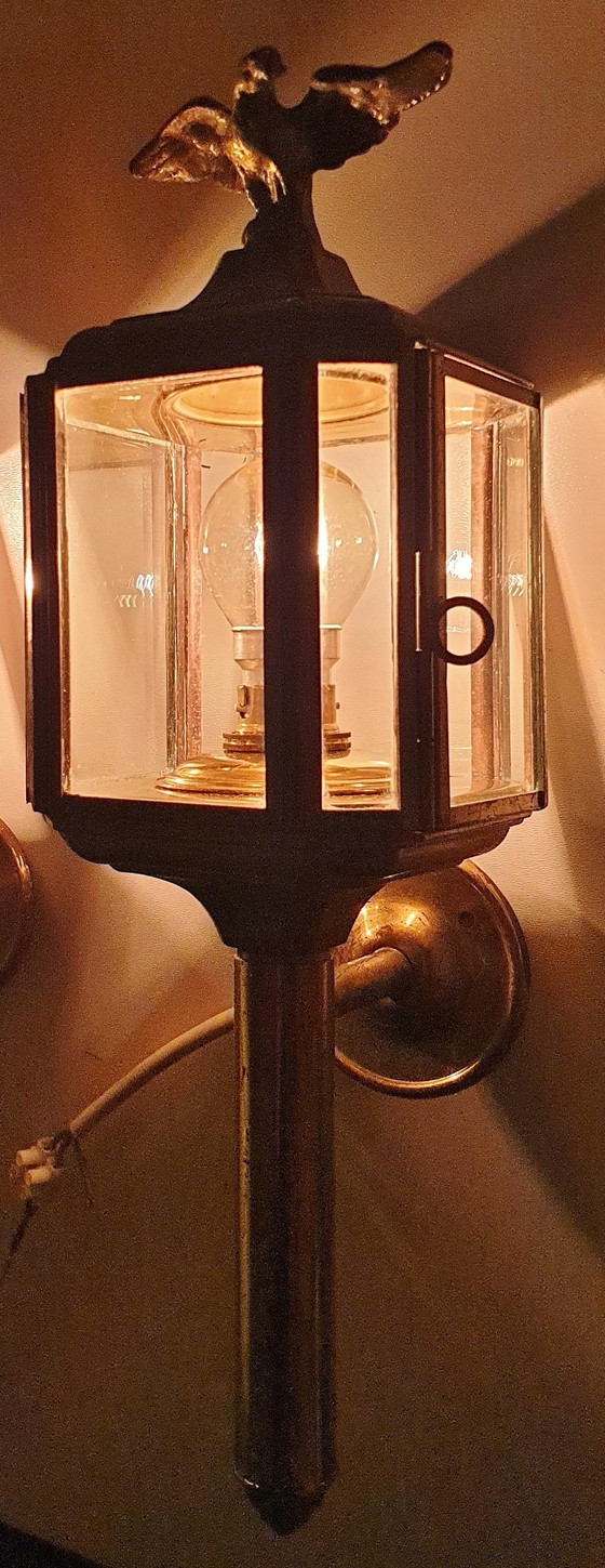 2 lanterne antiche lampade da carrozza lampade da esterno – Applique, Ottone (photo 26 of 27)