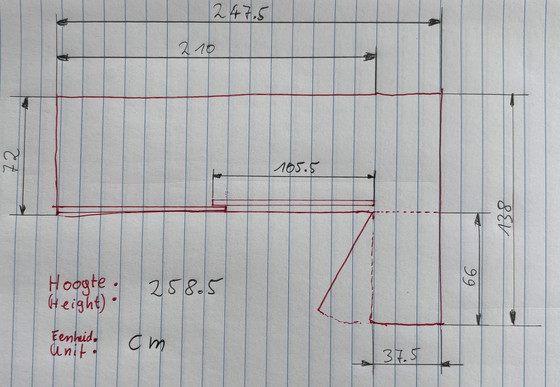 Image 1 of Borg en Borg Kledingkast Inloopkast uitklapbed designer Kuperus 