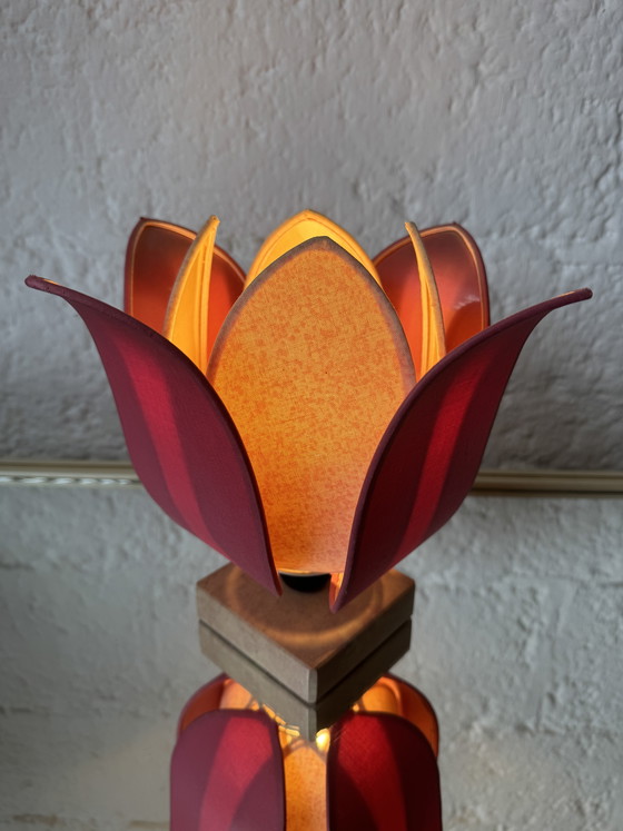 Image 1 of Vintage Lotus Flower Lamp