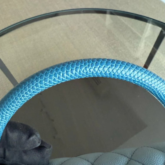 Image 1 of Chanel Coco Handle Medium - Caviar 29CM Quilted Sky Blue Gold Hardware Series 27