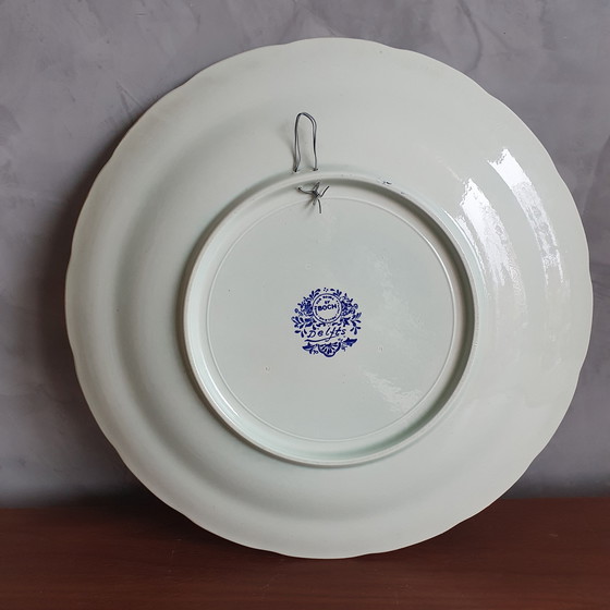 Image 1 of Delft Blue Wall Plate From Royal Sphinx With Yacht Image