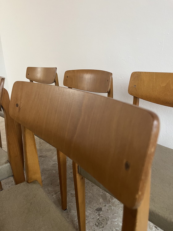 Image 1 of Mid-century dining chairs, set of 6; Thonet, model 640L