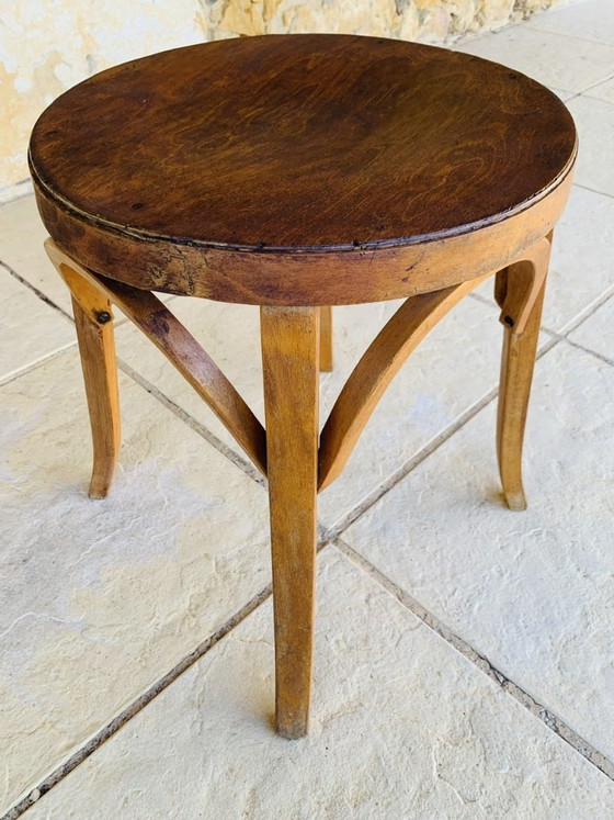 Sgabello vintage in legno curvato di Baumann, circa anni '50 – Sgabelli (photo 8 of 21)