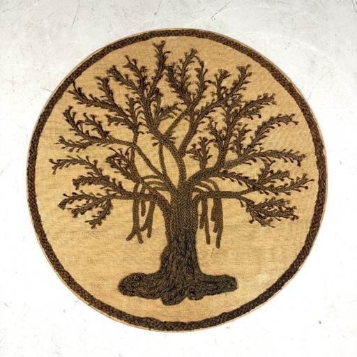 Árbol de la vida vintage para colgar en la pared, años 70