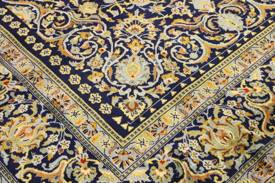 Image 1 of Original Perserteppich Keschan,Kashan Blau 330 x 234 cm Top Zustand Klassik Alt