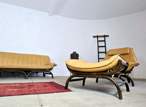 Image 1 of Set di divani e panche in stile boho vintage di metà secolo, anni '60 e '70