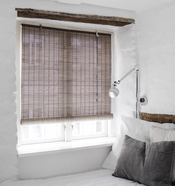 Image 1 of Color&Co Danish bamboo roller blind 1x Gray stain 113x186